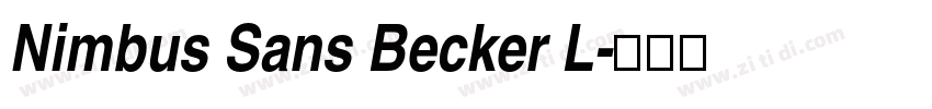 Nimbus Sans Becker L字体转换